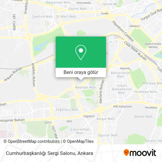 Cumhurbaşkanlığı Sergi Salonu harita
