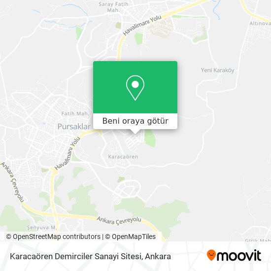 Karacaören Demirciler Sanayi Sitesi harita