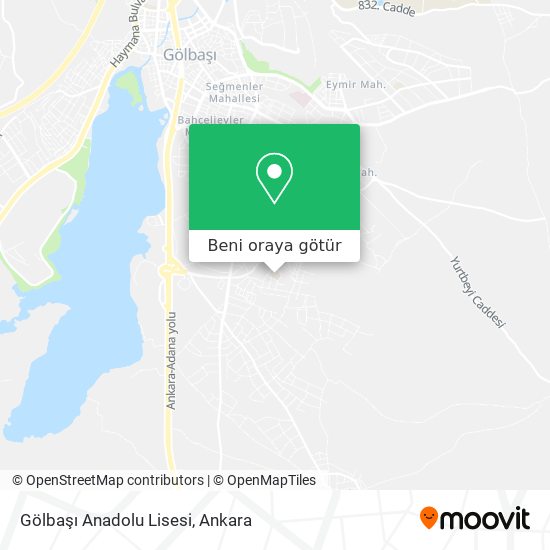 Gölbaşı Anadolu Lisesi harita
