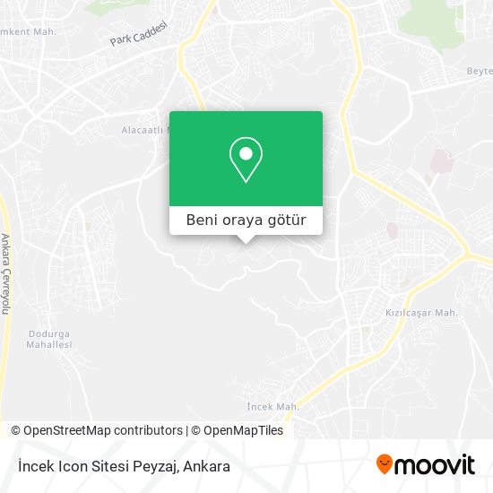 İncek Icon Sitesi Peyzaj harita