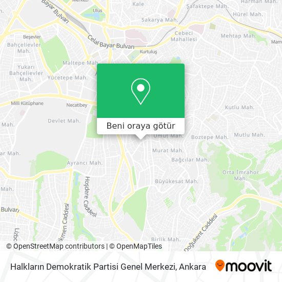 Halkların Demokratik Partisi Genel Merkezi harita