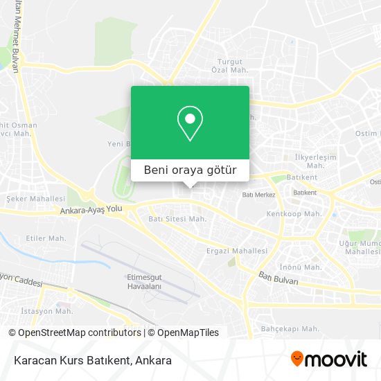 Karacan Kurs Batıkent harita