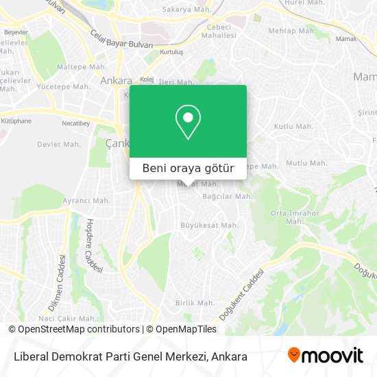 Liberal Demokrat Parti Genel Merkezi harita