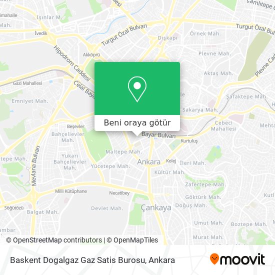 Baskent Dogalgaz Gaz Satis Burosu harita
