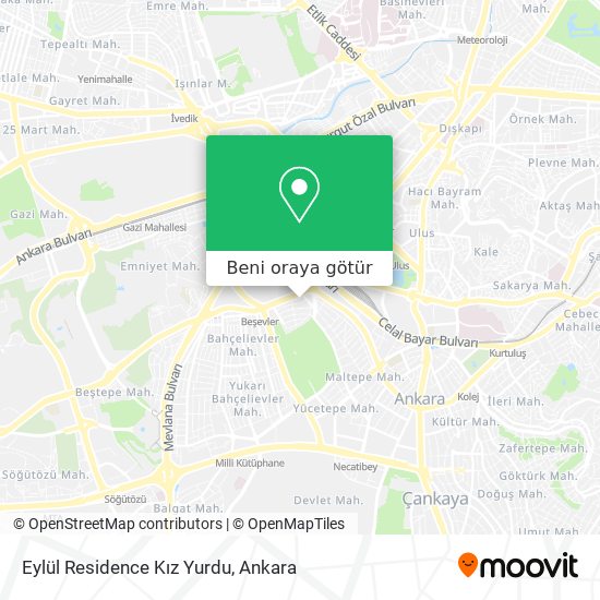 Eylül Residence Kız Yurdu harita