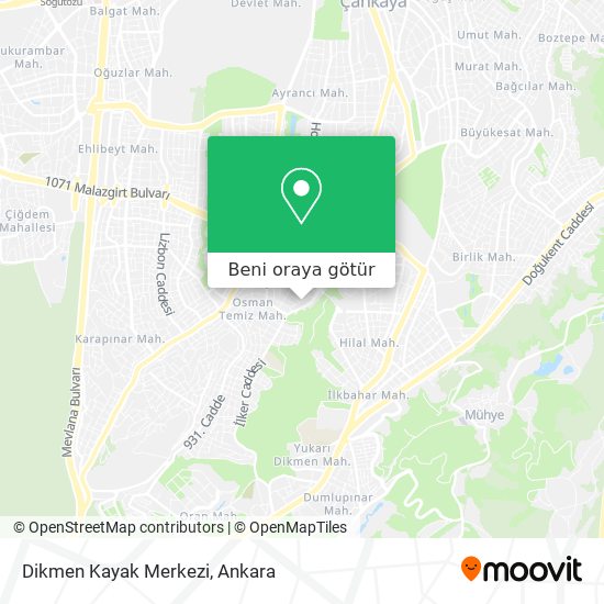 Dikmen Kayak Merkezi harita