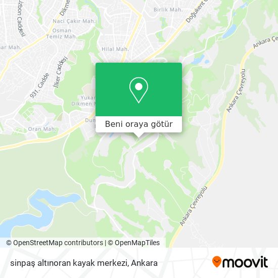 sinpaş altınoran kayak merkezi harita