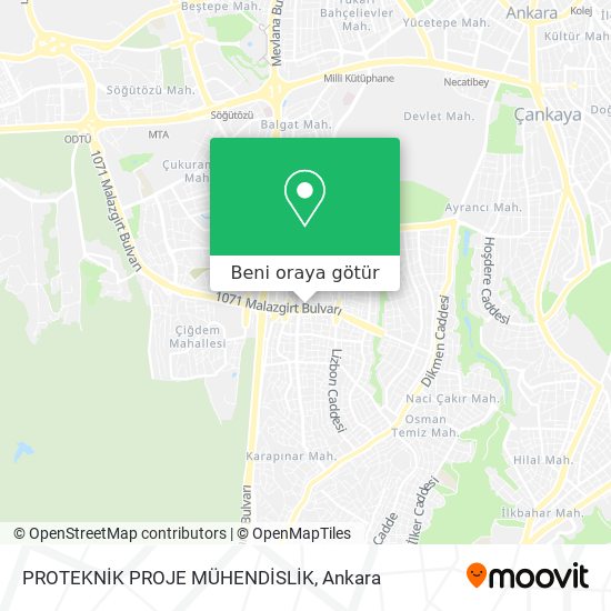 PROTEKNİK PROJE MÜHENDİSLİK harita