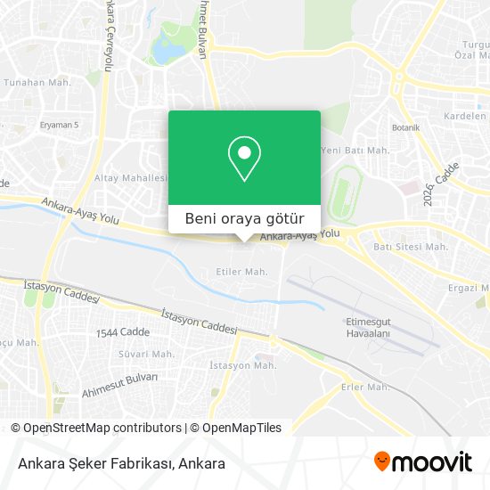 Ankara Şeker Fabrikası harita