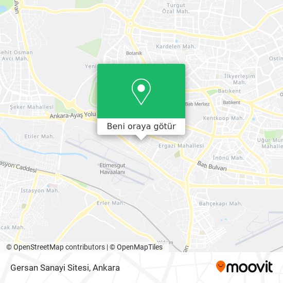 Gersan Sanayi Sitesi harita