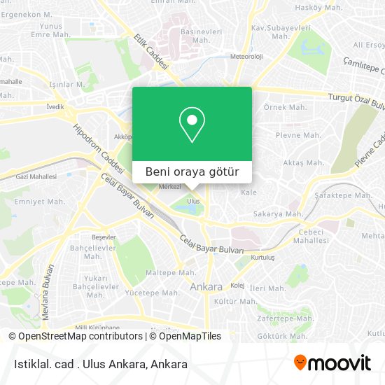 Istiklal. cad . Ulus Ankara harita