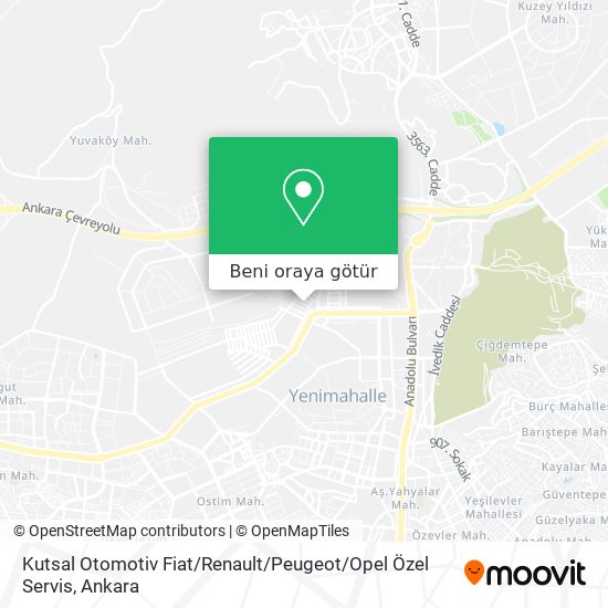 Kutsal Otomotiv Fiat / Renault / Peugeot / Opel Özel Servis harita