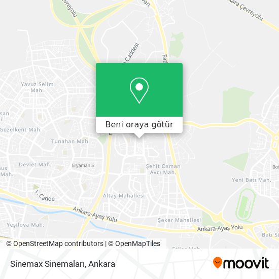 Sinemax Sinemaları harita