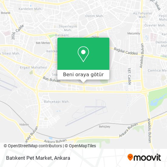Batıkent Pet Market harita