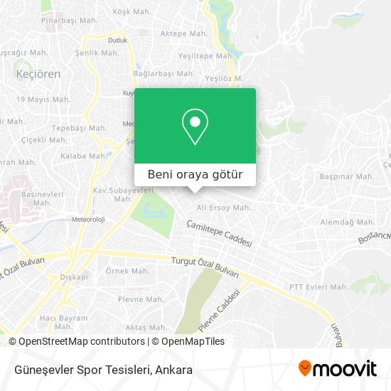 Güneşevler Spor Tesisleri harita