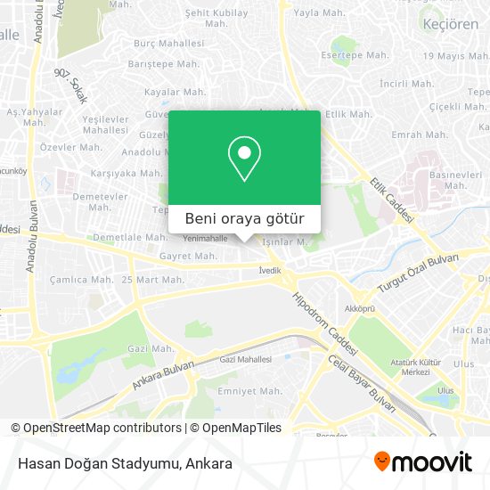 Hasan Doğan Stadyumu harita