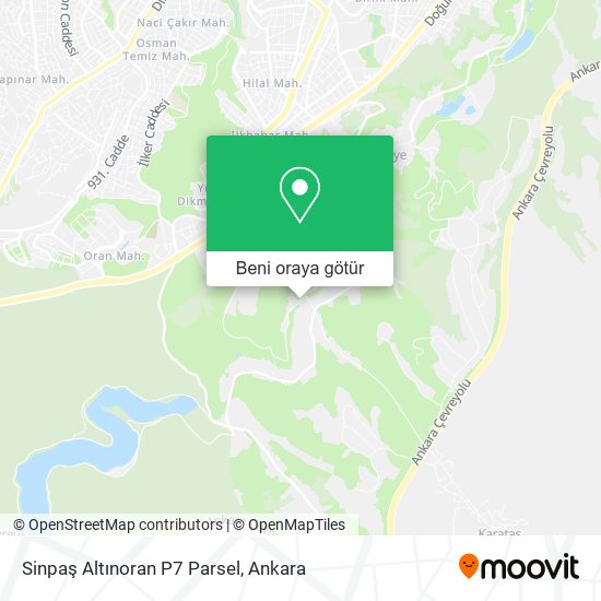 Sinpaş Altınoran P7 Parsel harita