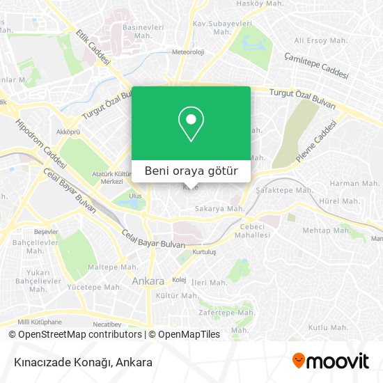 Kınacızade Konağı harita