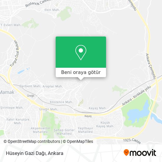 Hüseyin Gazi Dağı harita