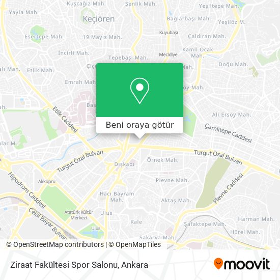 Ziraat Fakültesi Spor Salonu harita