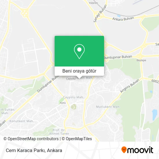 Cem Karaca Parkı harita