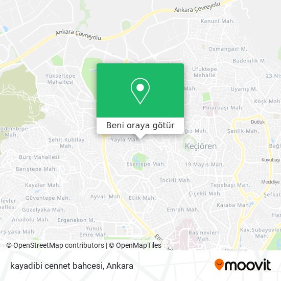 kayadibi cennet bahcesi harita