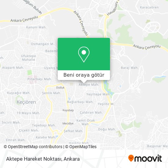 Aktepe Hareket Noktası harita