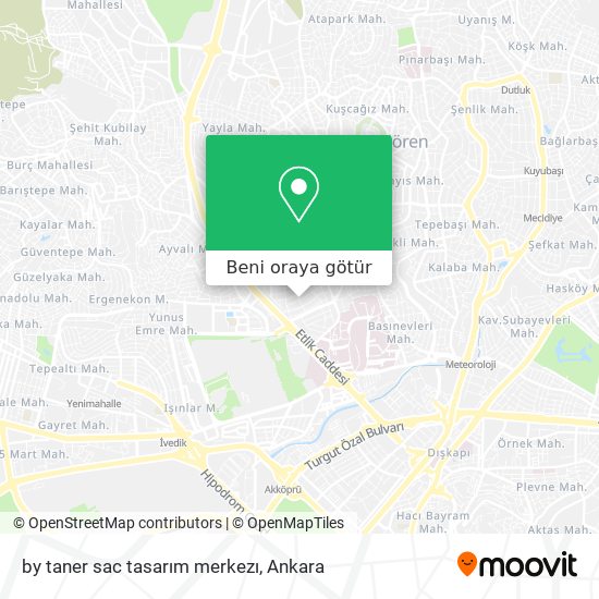 by taner sac tasarım merkezı harita