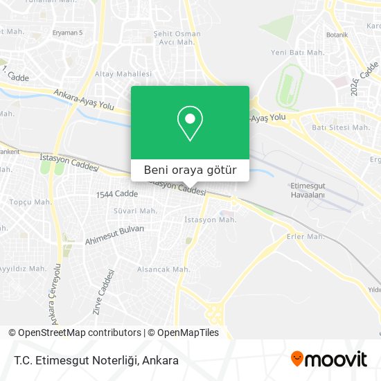 T.C. Etimesgut Noterliği harita