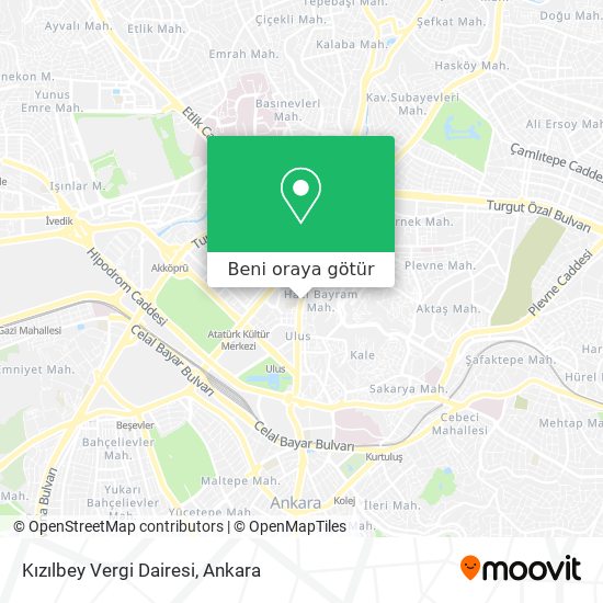 Kızılbey Vergi Dairesi harita