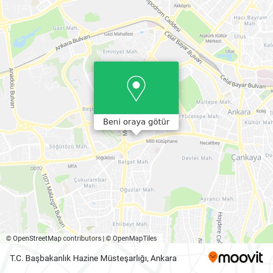 T.C. Başbakanlık Hazine Müsteşarlığı harita