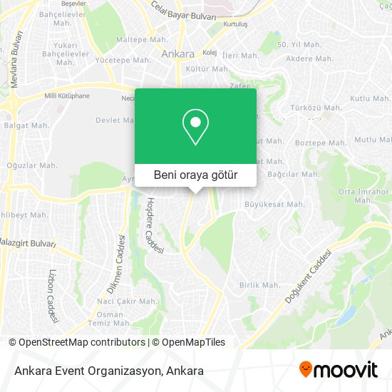 Ankara Event Organizasyon harita