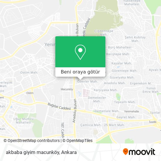 akbaba giyim macunköy harita