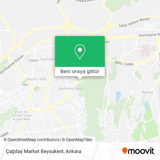 Çağdaş Market Beysukent harita