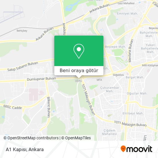 A1 Kapısı harita