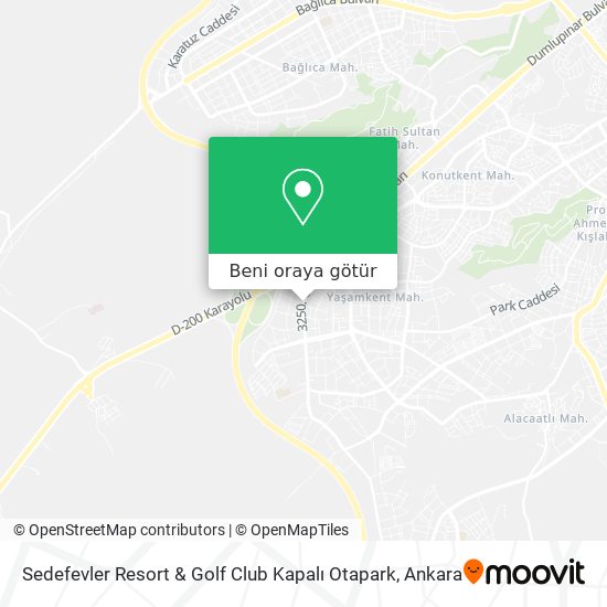 Sedefevler Resort & Golf Club Kapalı Otapark harita