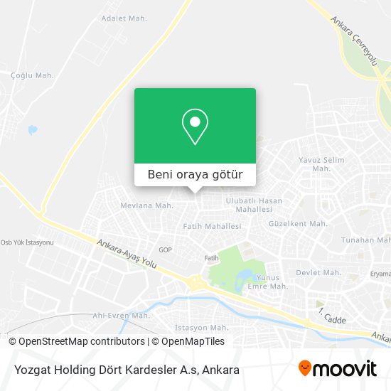 Yozgat Holding Dört Kardesler A.s harita