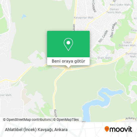 Ahlatlıbel (İncek) Kavşağı harita