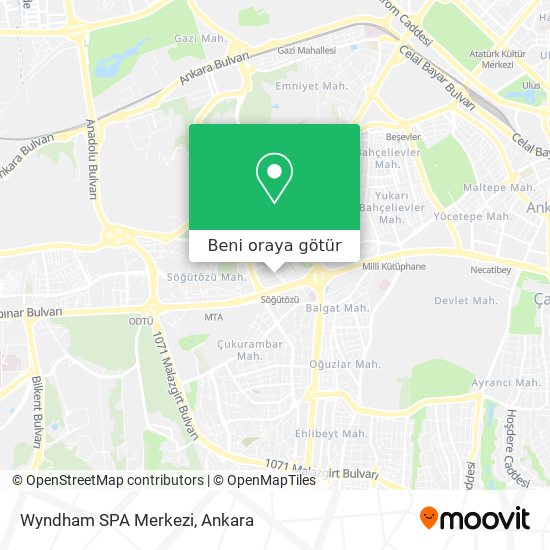 Wyndham SPA Merkezi harita