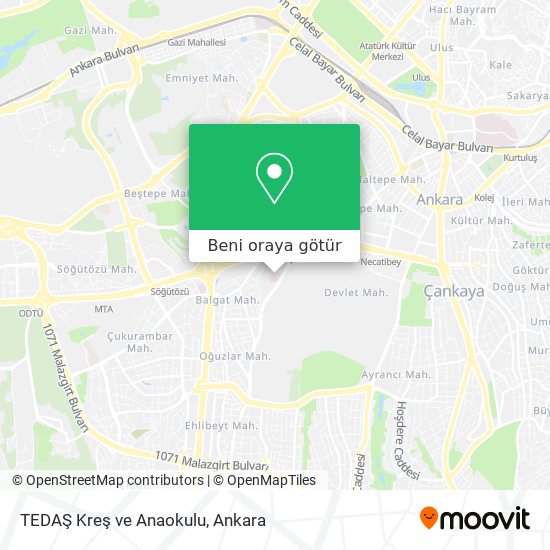 TEDAŞ Kreş ve Anaokulu harita