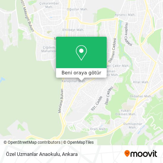 Özel Uzmanlar Anaokulu harita