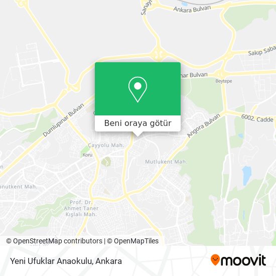Yeni Ufuklar Anaokulu harita