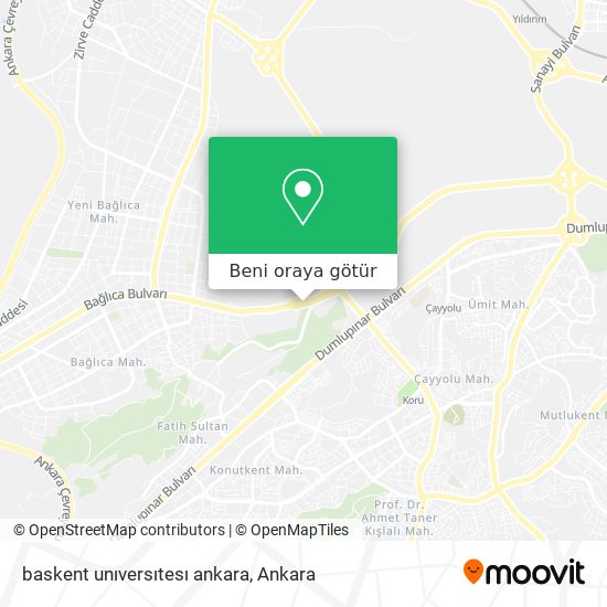 baskent unıversıtesı ankara harita