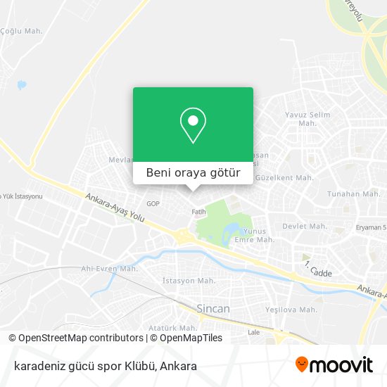 karadeniz gücü spor Klübü harita