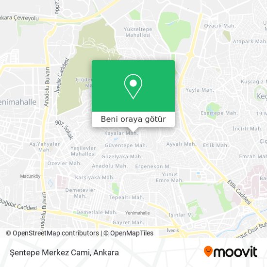 Şentepe Merkez Cami harita