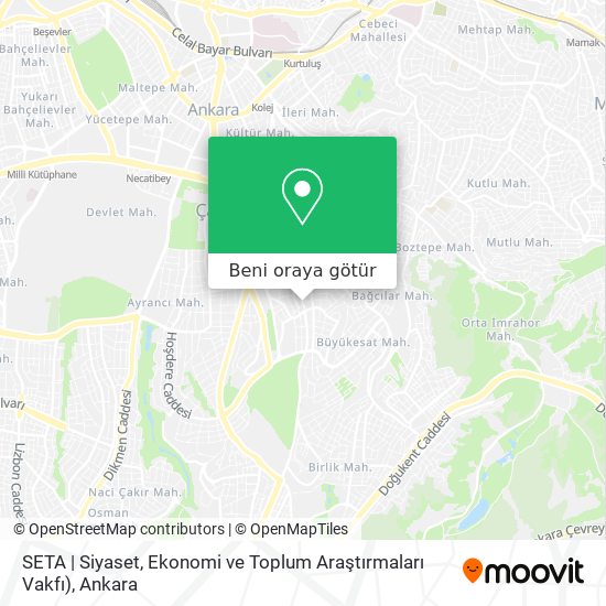 SETA | Siyaset, Ekonomi ve Toplum Araştırmaları Vakfı) harita
