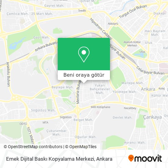 Emek Dijital Baskı Kopyalama Merkezi harita