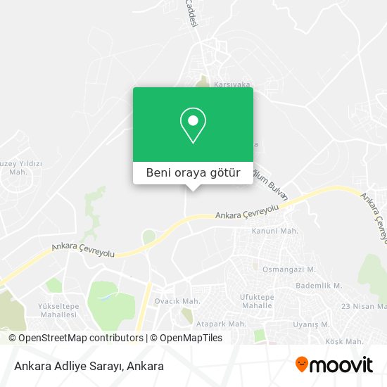 Ankara Adliye Sarayı harita