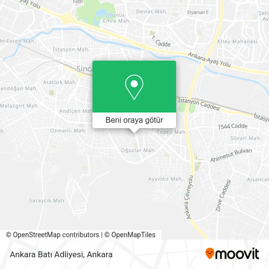 Ankara Batı Adliyesi harita