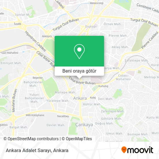 Ankara Adalet Sarayı harita